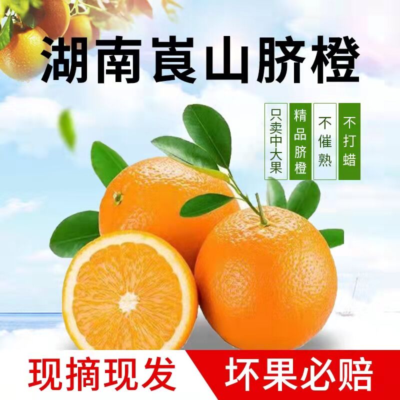 湖南新宁崀山脐橙当季新鲜水果10斤精品果大果整箱包邮纽荷尔脐橙