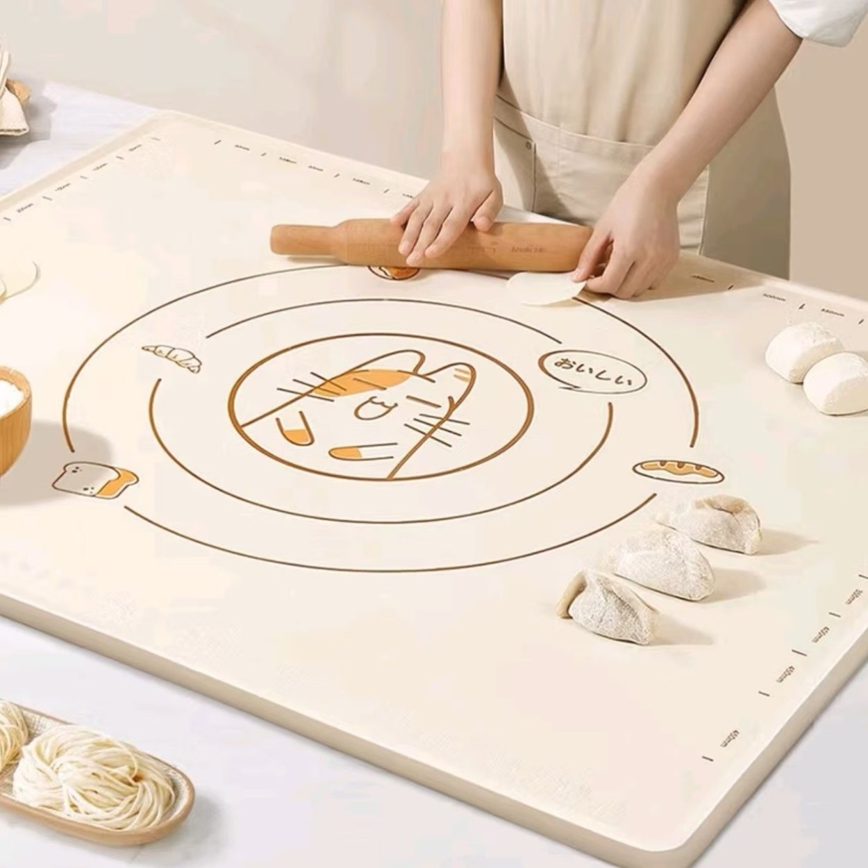 抗菌大号加厚硅胶垫揉面垫子食品级硅胶面板家用擀面垫和面垫案板