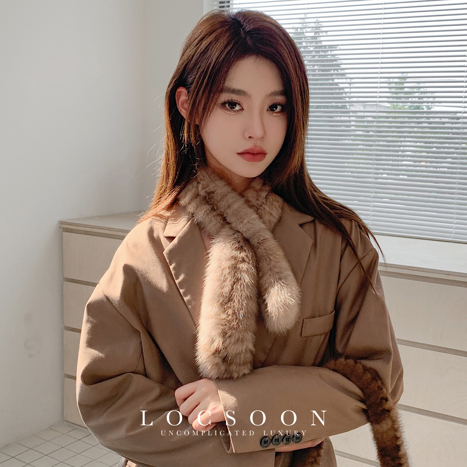 黎宿紫貂皮草围巾水貂编织围巾貂毛围巾女围脖冬季水貂毛毛毛围巾