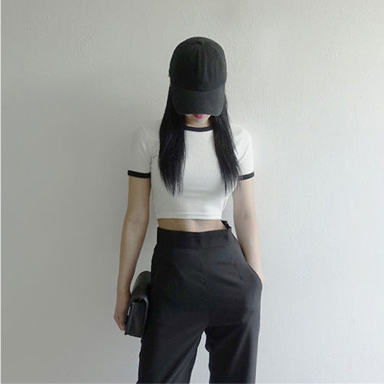 summer girl student jacket Simplicity Versatile simple and easy Trend cotton material lovely Thin section Girl Tight fitting T-shirtin the Women's clothing/Boutique , T-shirt  category - from Buy2taobao.com to provide professional Taobao agent buy service