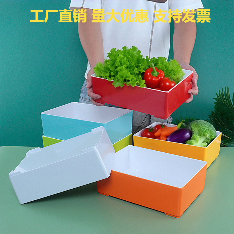 密胺旋转火锅冒菜盒子长方形深盆凉菜盘熟食卤味卤菜钵钵鸡展示盘