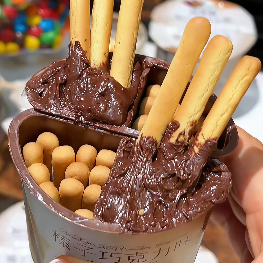 榛子巧克力味蘸酱手指饼干零食宿舍追剧解馋健康休闲零食独立包装