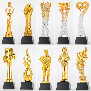 新款树脂奖杯年会颁奖体育赛事舞蹈儿童奖杯现货优秀员工奖牌礼品