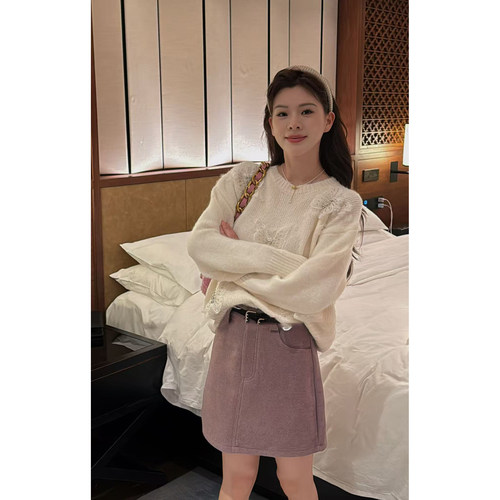 Nikoy冬季新款修腿搭档2025秋冬新款复古高腰a字短裙