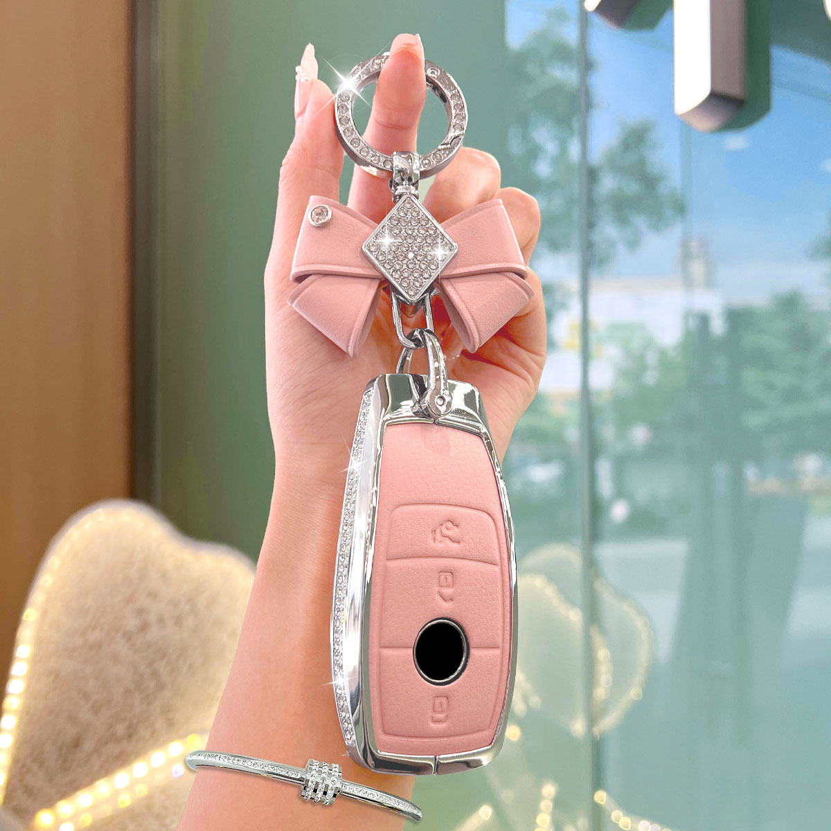 适用于奔驰e300l钥匙套a级b级c级e级s级GLA GAC GLB GLE GLS镶钻