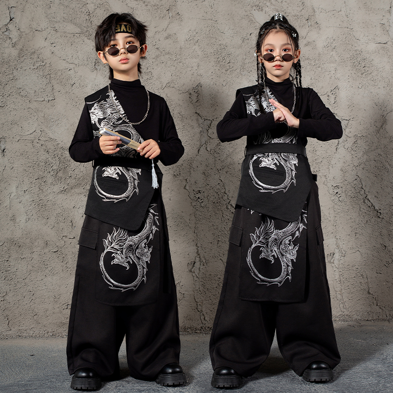 儿童中国风演出服街舞表演服装