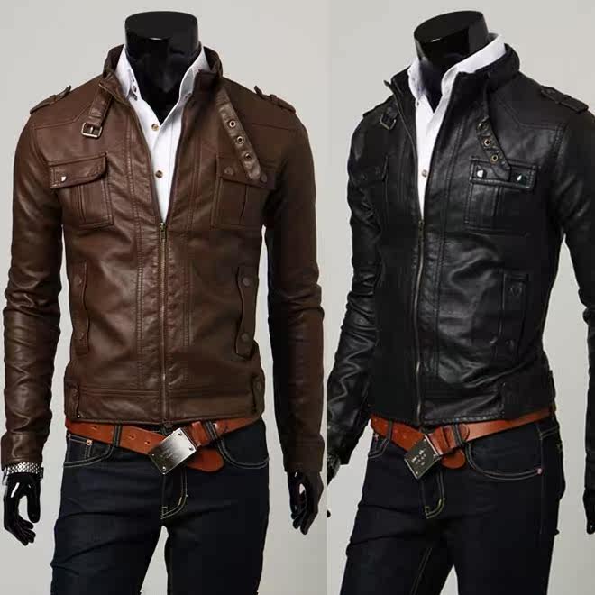 2018 autumn jacket men water locomotive leather coat 男皮衣在類目 男裝, 皮衣中 - 來自Buy2taobao.com提供專業的淘寶代購服務