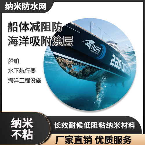 疏水涂料船体减阻防海洋生物吸附不粘涂层长效耐候低阻粘纳米材料 - 封面