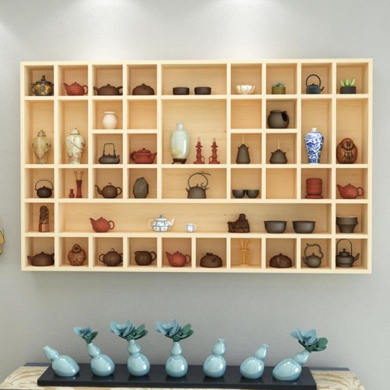 方格支架格架茶壶展示简约架餐厅实木格子墙上红酒架挂墙饭店|ruв категории жилой мебели, рама тип, рамки - от Buy2taobao.com для оказания профессиональной услуги покупки агента Taobao