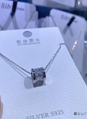 锆石镶钻转运珠百搭小蛮腰项链