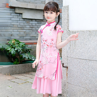 中国年夏季2026新款儿童裙子改良走秀国潮风洋派女童仙旗袍洋装
