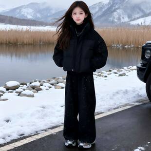 套装2026一整套满天星酷飒冬装新款棉服韩系感穿搭中大童女童高级