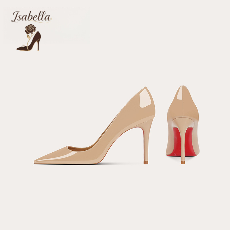 Isabella气质新款漆皮亮面高跟鞋
