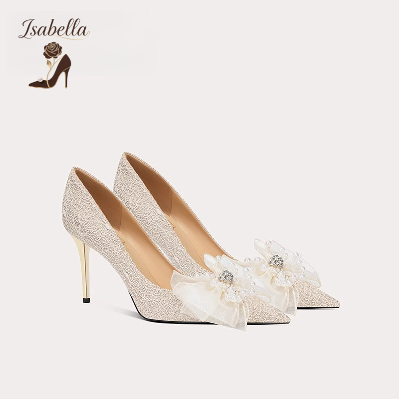 Isabella法式高跟水钻气质新娘主