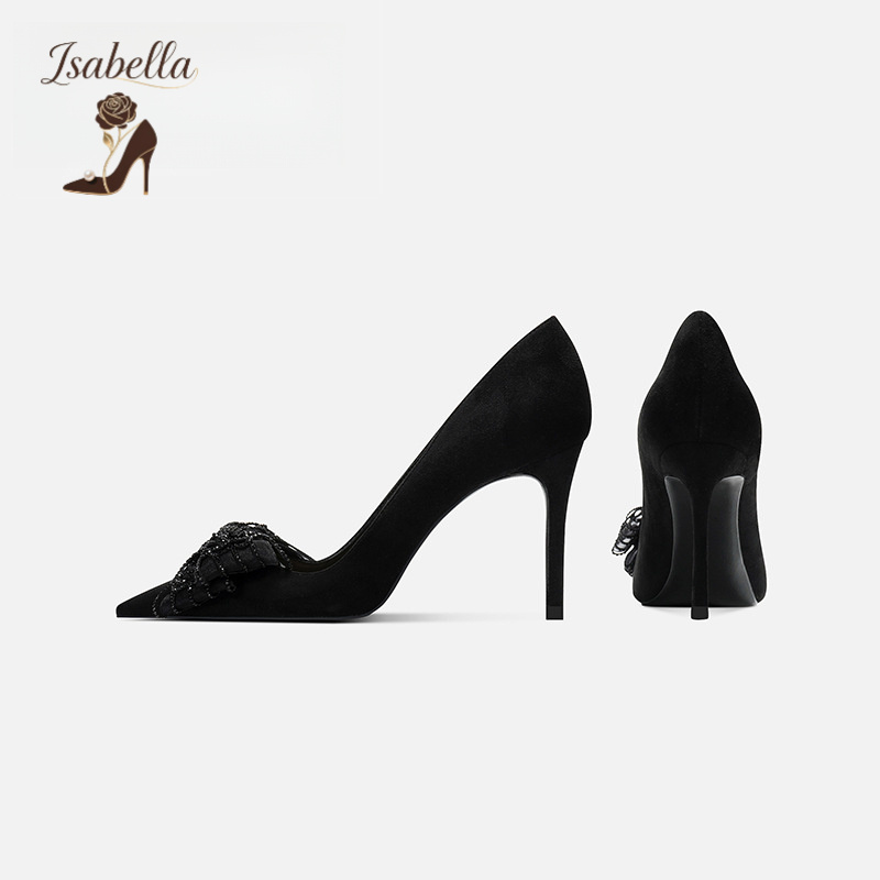 Isabella法式设计感小众高跟鞋女