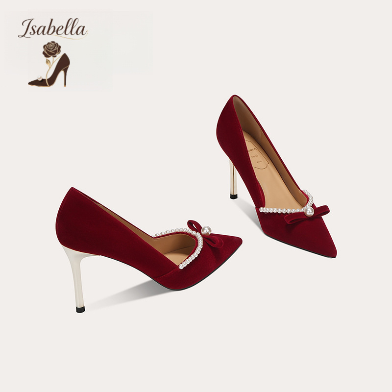 Isabella中式结婚鞋女新款秀禾服