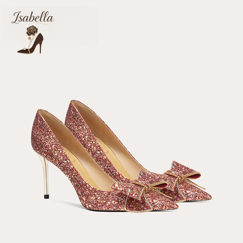 Isabella婚鞋女尖头气质高跟鞋性
