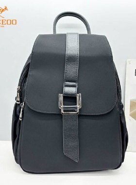 SEOSEOO九州袋鼠女包正品2025新款小众轻便布双肩包休闲单肩71110