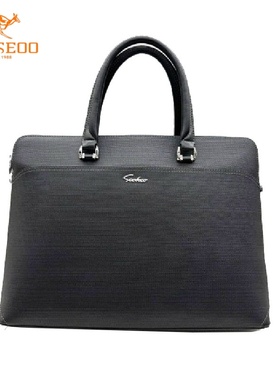 SEOSEOO九州袋鼠男包正品2025新款小众高级感牛皮通勤手提包66089
