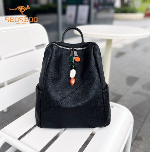 SEOSEOO/九州袋鼠双肩包织物女包