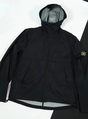 跨境stone island石头岛冲锋衣户外袖标徽章连帽夹克外套男女同款