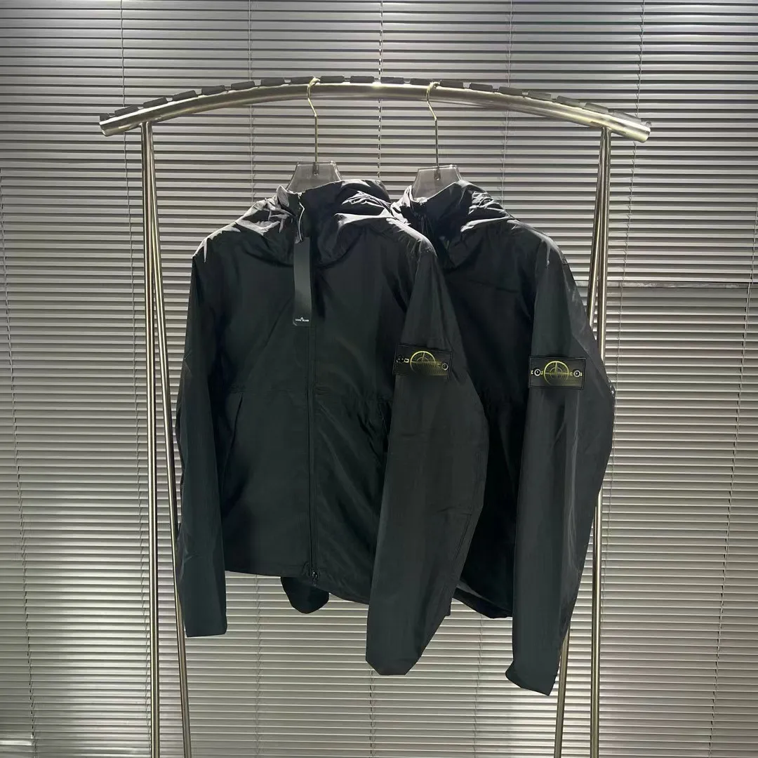 跨境StoneIsland石头岛硬壳3L-TC材质防水户外冲锋衣夹克外套