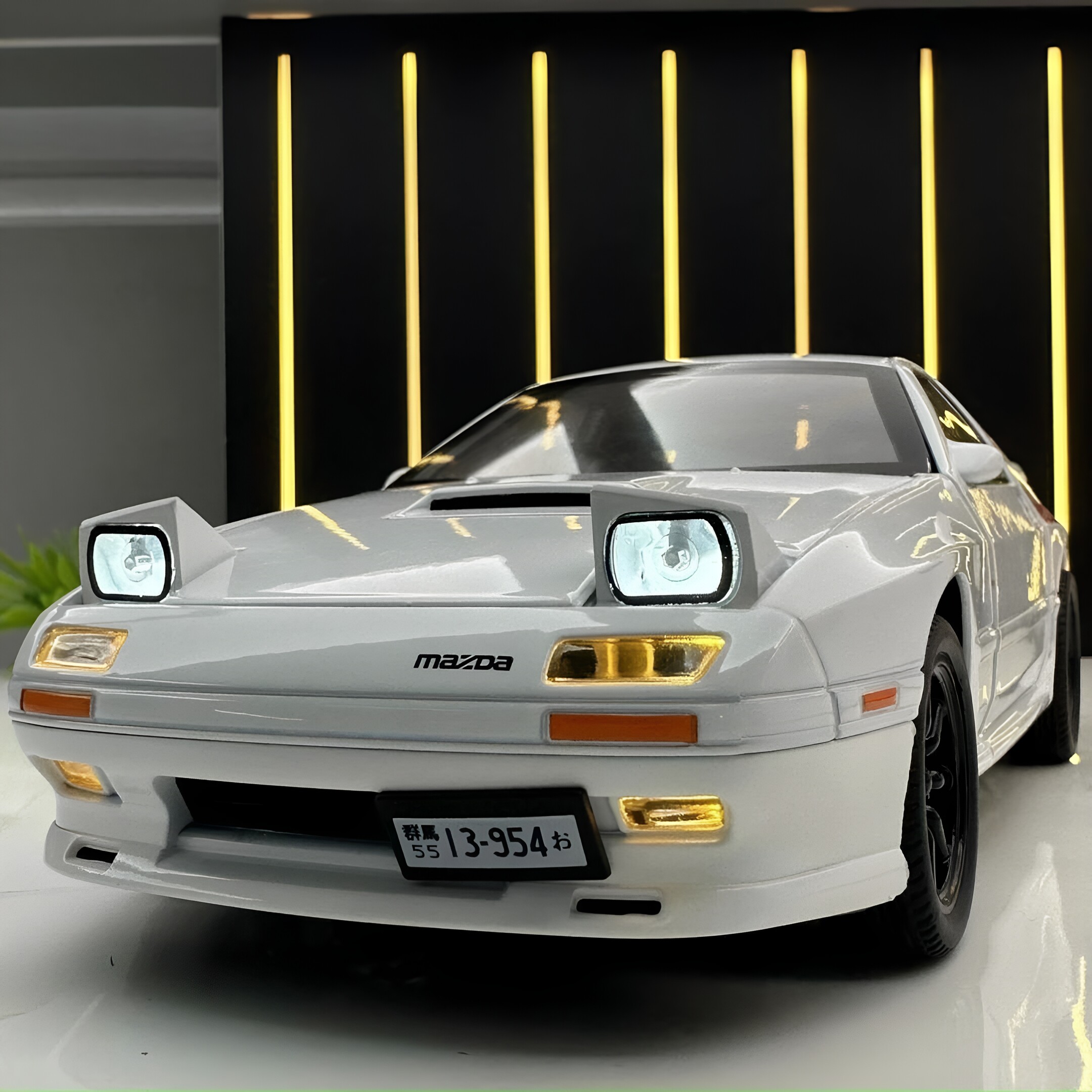 马自达RX7合金车模型仿真汽车模型男生跑轿汽车玩具收藏摆件1:24