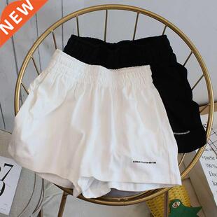 Korean simple letter printing casual shorts summer new fashi