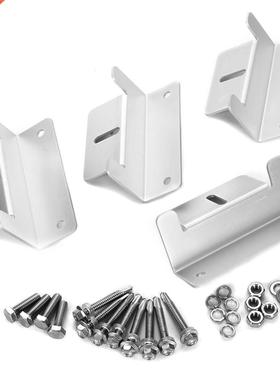 ZB02 Silver Tone Panel Mounting Z Bracket Set for Yacht/Pane