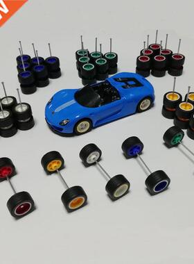 80pcs (for 20 Cars) 1/64 Wheels Mini Alloy Car Model Tires w