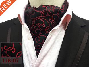 New Design Men's Ascot Classic Embroidery Flower Cravat Tie