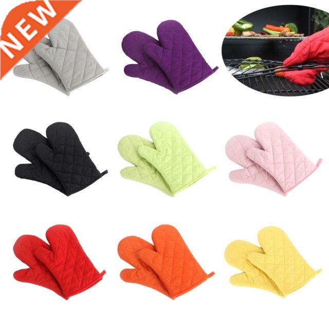 Grid Kitchen Heat Resistant Cotton Glove Microwave Oven Pot