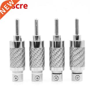 plated Banana HiFi YTER Conn Plug Rhodium cable 4Pcs Speaker
