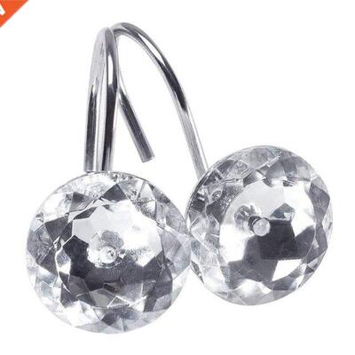 Shower curtain Bling hooks Rings Acrylic Decorative Rhinesto