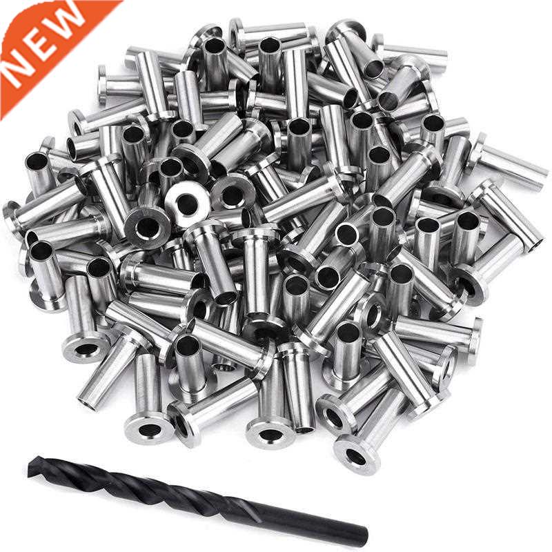 100 Pack Stainless Steel Protector Sleeves for 1/8 Inch 5/2