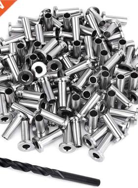 100 Pack Stainless Steel Protector Sleeves for 1/8 Inch 5/2