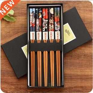 Box Style Chopsticks Japanese slip Non Gift with Set Pairs