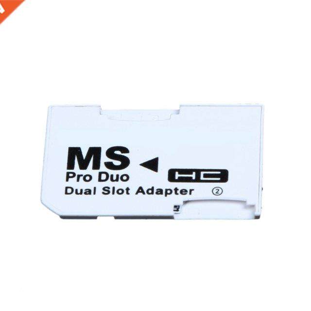 Dual Slot Memory Card Adapter 2 Micro SD HC Cards Converter