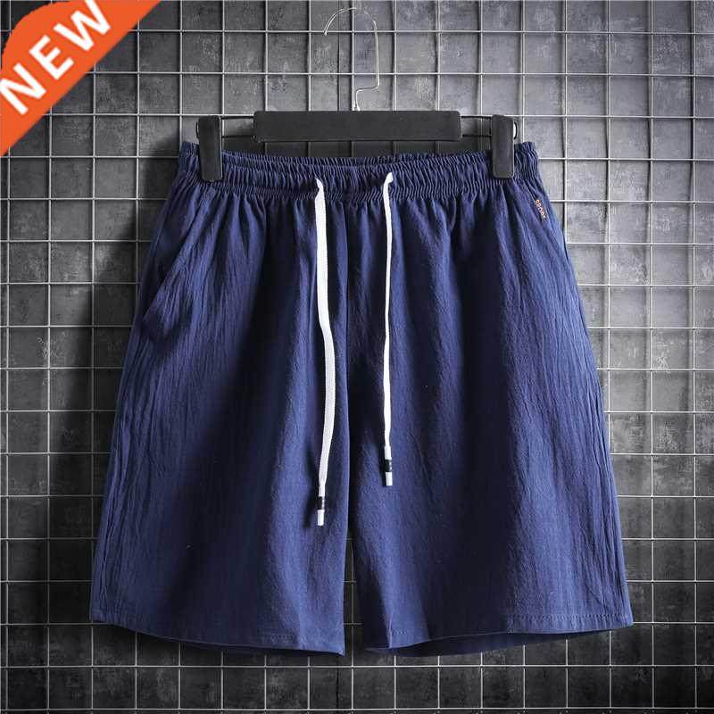 M-5XL Plus Size Men's Shorts Elastic Waist with Drawstring S