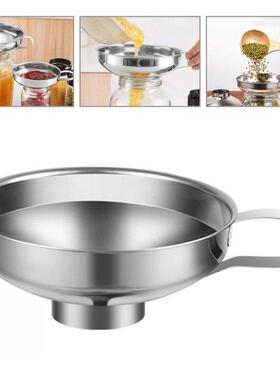 Funnel Kitchen Stainless Steel Oil Liquid Funnel Metal Funne