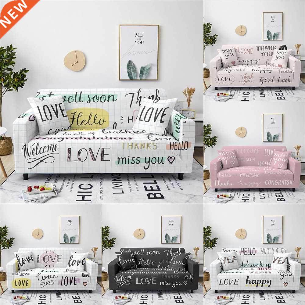 Letter Pattern Sofa Slipver Arm Chair ver for Living Room St