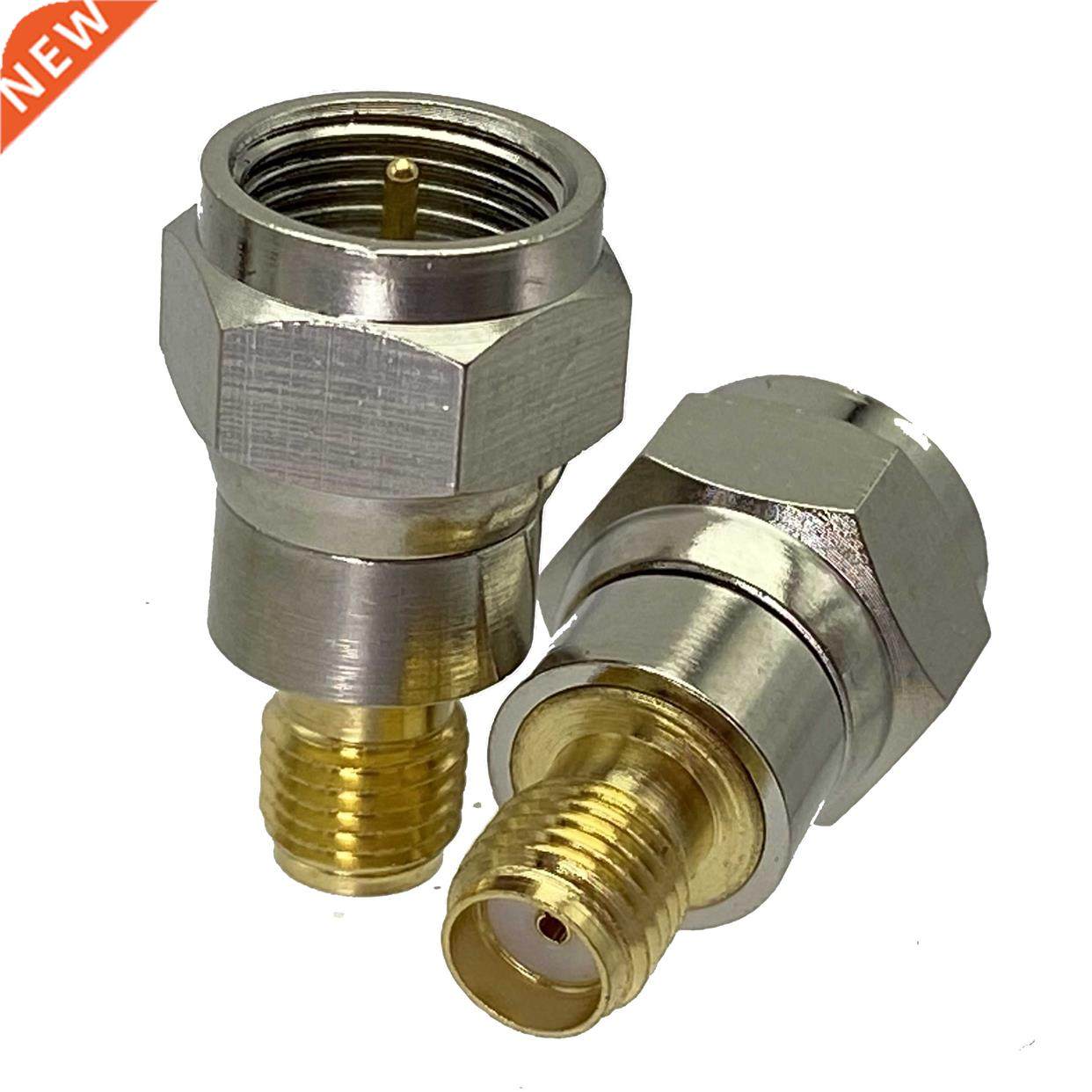 1Pcs F TV Male Plug to SMA Female Jack Straight RF Adapter C
