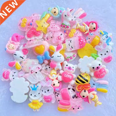 20Pcs Mixed Colorful Resin Bear, meteor, popsicle，Cabochons