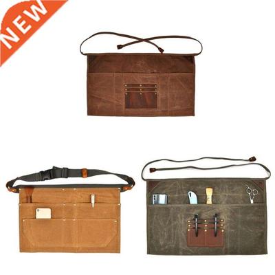 G6DA Canvas Waist Apron Vintage Thicken Adjustable Waist Str