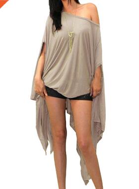 Plus Size Women Dress Off Shoulder Asymmetric Hem Summer Max