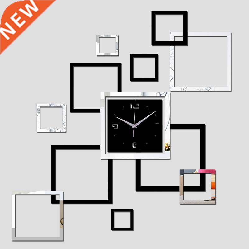 2022 new large wall clock modern design acrylic mirror Quart