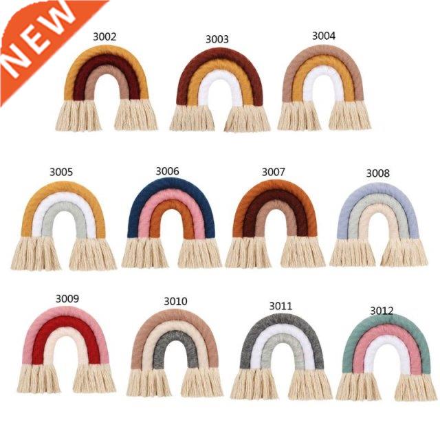 Macrame Rainbow Wall Hanging Decorative Colored for Boho Hom