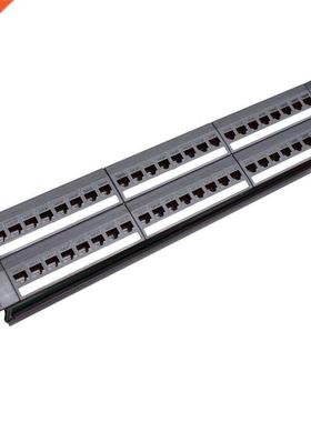 19Inch 1U Cabinet Rack Pass-Through 24 Port CAT6 Patch Panel