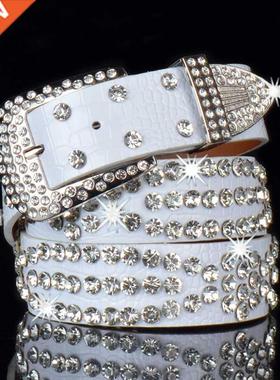 Feerldi Diamond Studded Belt Luxury Women's Rhinesto