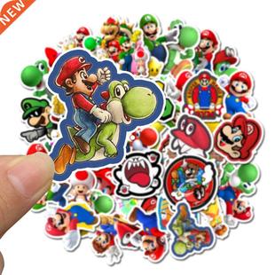 Cartoon PVC Game Sticker Decorative pack Mario Super pcs